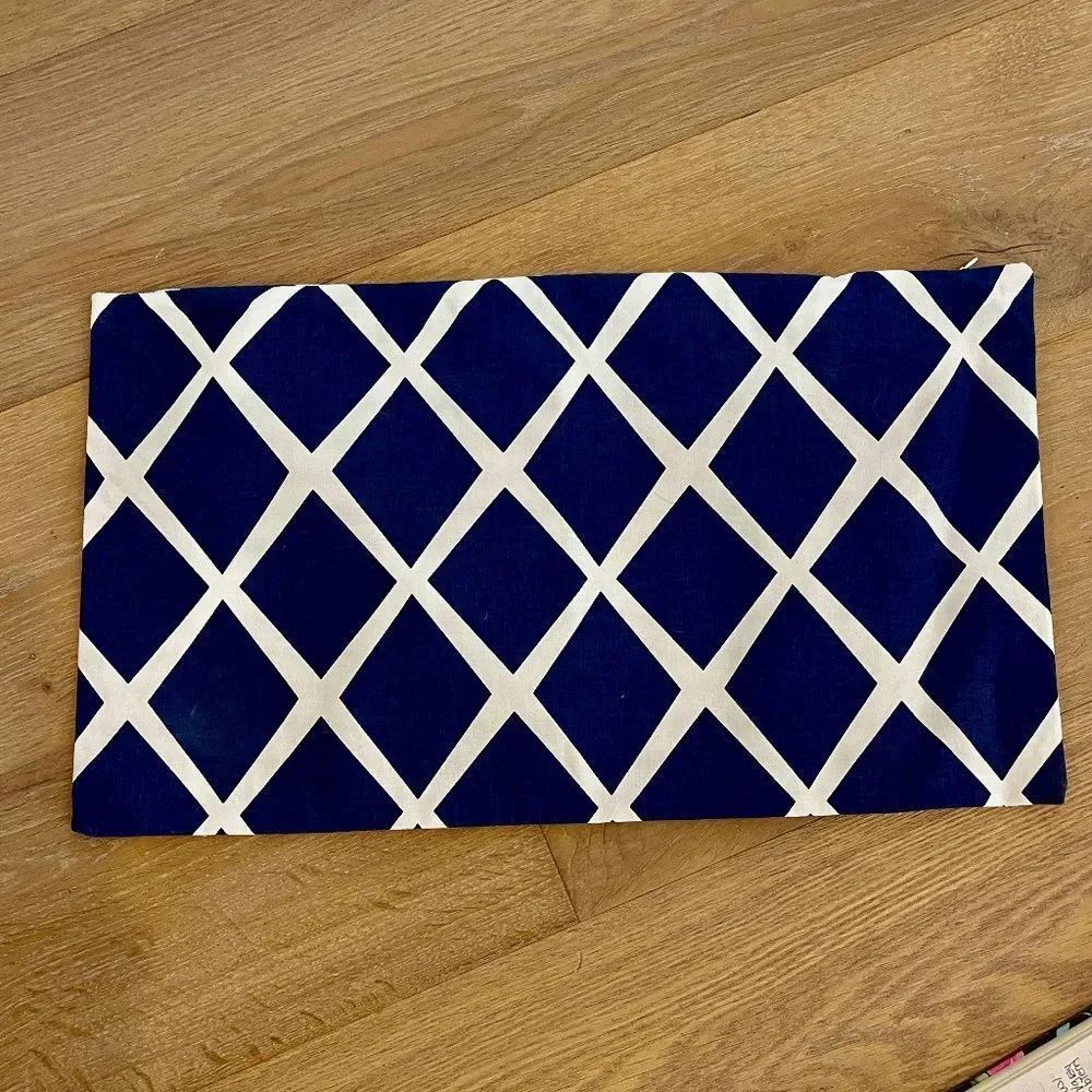 Serena & Lily Diamond Lumbar Pillow Cover in Navy *2 available
